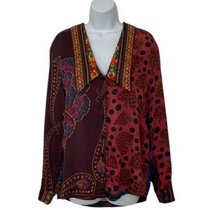 Farm Rio Multicolor Patterned Women's Top M
